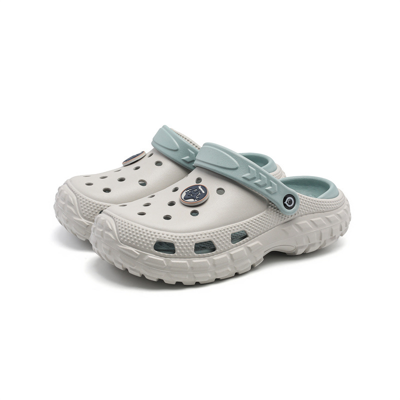 2025 nuevo estilo de suela gruesa moda juvenil transpirable playa con agujeros zapatos casuales de eva para hombre comercio exterior al por mayor transfronterizo