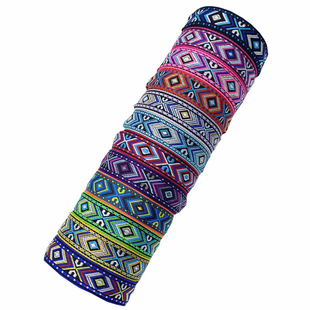 New ethnic literary style Bohemian couple hand rope woven rope diamond fabric bracelet men's and women's jewelry wholesale