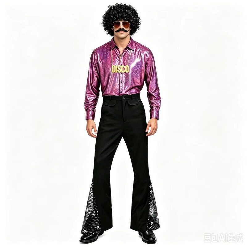 2026 Disco Men's Performance Outfit Men's Long Sleeve Shirt and Trousers Retro Suit Cosplay Stage Performance Costume 2026 Disco Men's Performance Outfit Men's Long Sleeve Shirt and Trousers Retro Suit Cosplay Stage Performance Costume