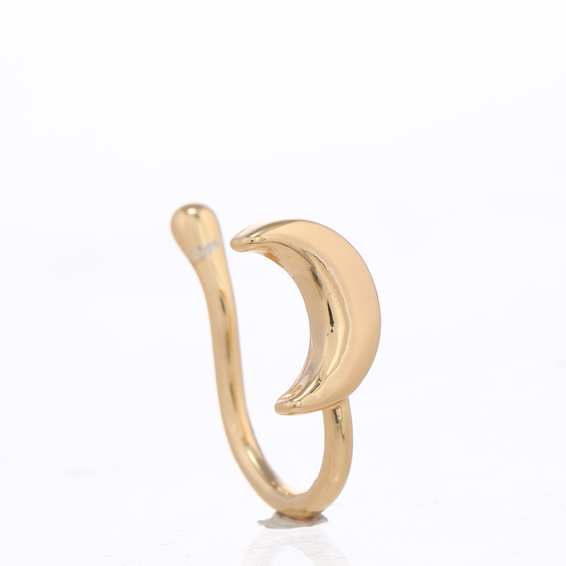 Fashion Geometric Alloy Plating Zircon Nose Ring 1 Piece