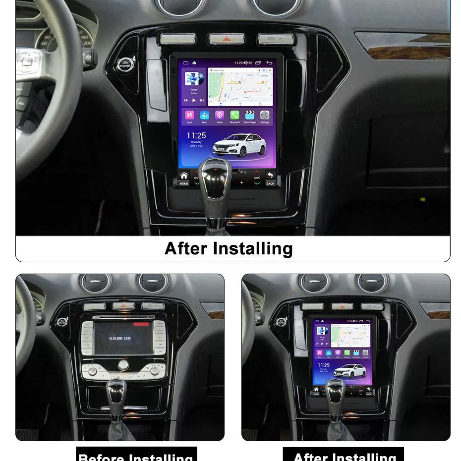 Подходит для Ford Mondeo 2007-2010 с сенсорным экраном, Android навигация, видеоинтерфейс для автомобиля/длинная версия
