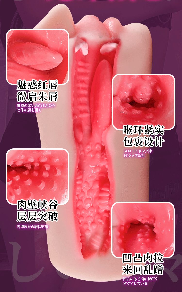 Male Masturbation Toy with Vagina and Buttocks Mold, TPE Manual Airplane Cup — detail image 14