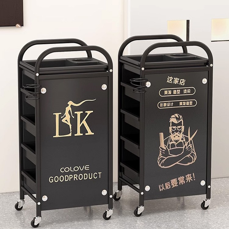 美发小推车发廊理发店工具柜子烫染工具车美甲车多功能收泓纳