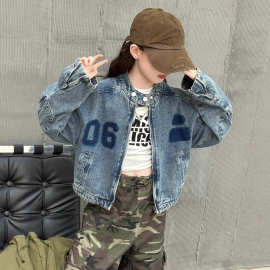2026春季女童牛仔新款外套韩版儿童中大童夹克牛仔洋气潮童