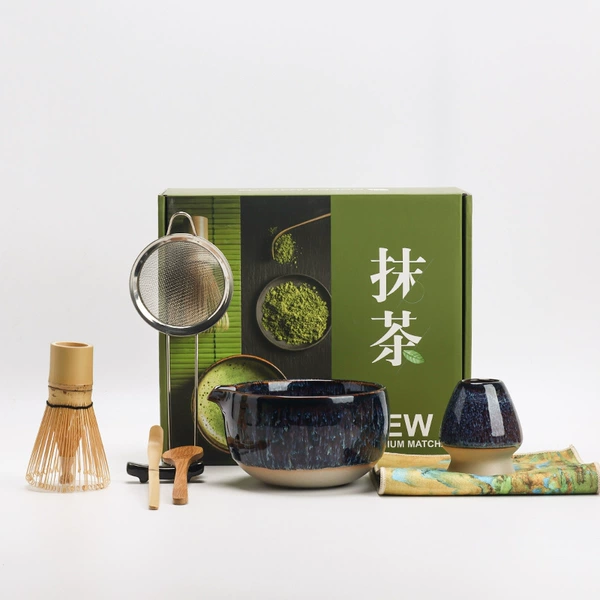 Matcha, set, purple starry sky, 8 pieces