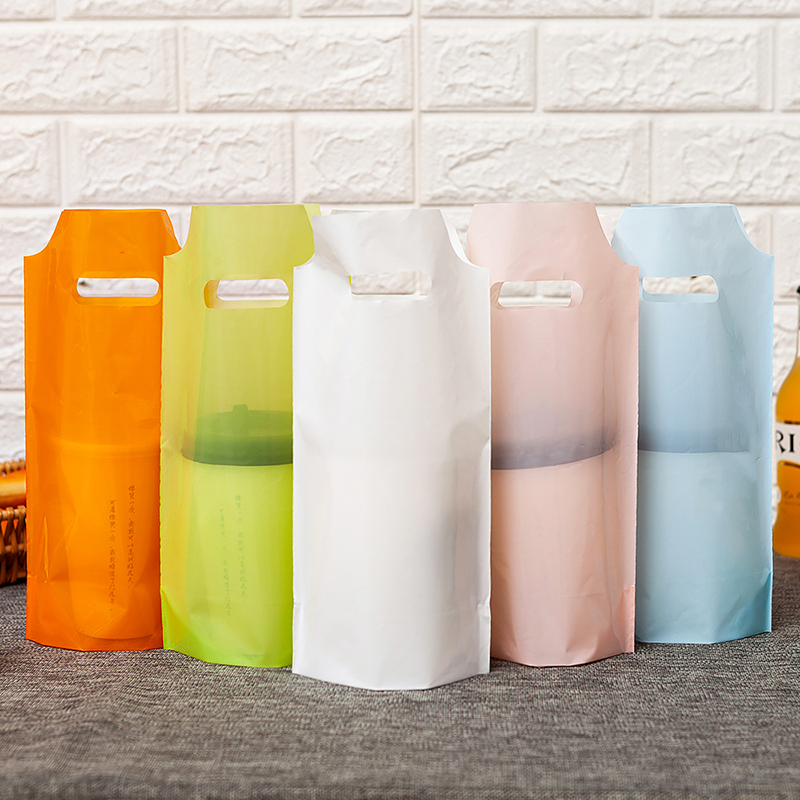 Beverage milk tea bag packing bag net red creative disposable one cup single cup take-out handbag custom-made