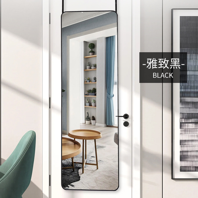 Ropa espejo colgante de pared dormitorio puerta montada en la pared espejo trasero puerta colgante hogar sin perforaciones montaje en la pared hogar espejo de cuerpo completo para mujeres
