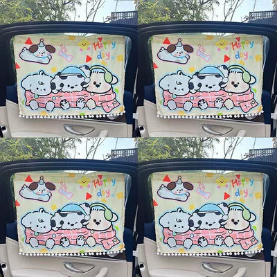 Sunshade for Children | Car curtains - scarf-puppy-universal-style-thick-sunshade-4-pieces-universal-style