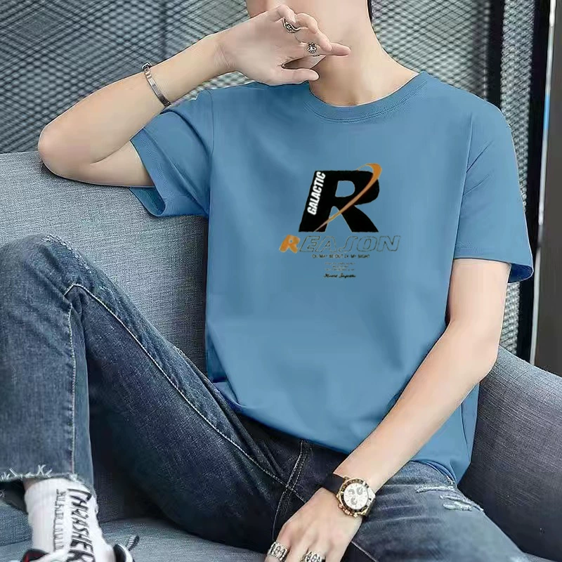 2025 мужская футболка с коротким рукавом летняя нижняя рубашка с круглым вырезом