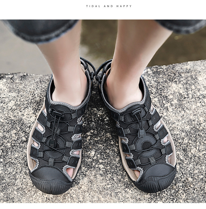 Heren sandalen met dichte neus voor strand en buitenactiviteit_voghion.com