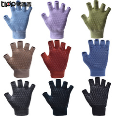 【Hot Selling Across Borders】Women's Finger-Revealing Warm Five-Finger Aerial Yoga Gloves Non-Slip Gloves Yoga Assistant Accessories