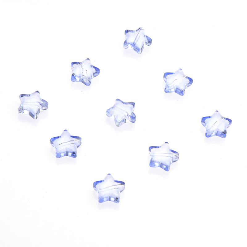 50 PCS/Package 10 * 10mm Hole 1~1.9mm Glass Star Beads display picture 8