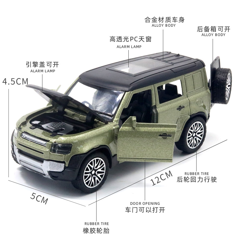 A granel 1:36 simulación de aleación modelo de coche de cuatro puertas de juguete para niños SUV coche niño fuera de carretera decoración al por mayor