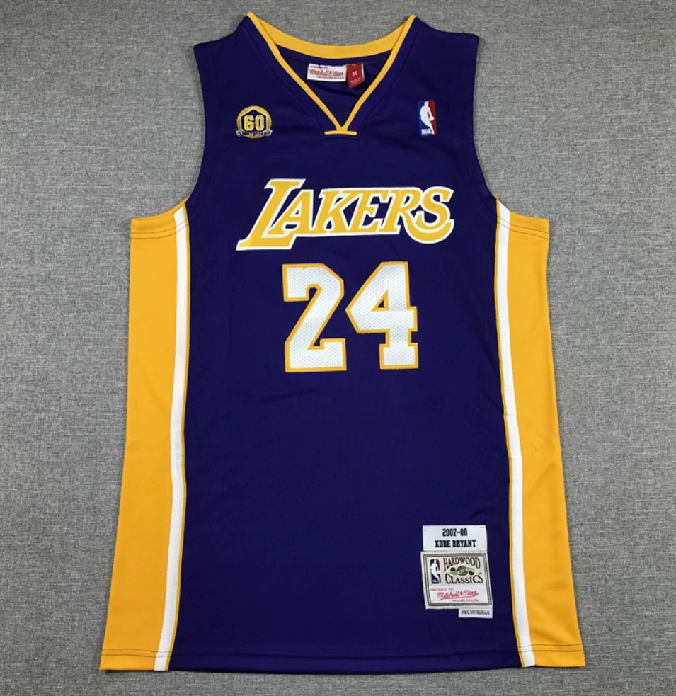 NBA вышитая баскетбольная майка No. 24 Kobe Мамба змея рисунок Kobe спереди No. 8 No. 24 Lakers Kobe Jersey
