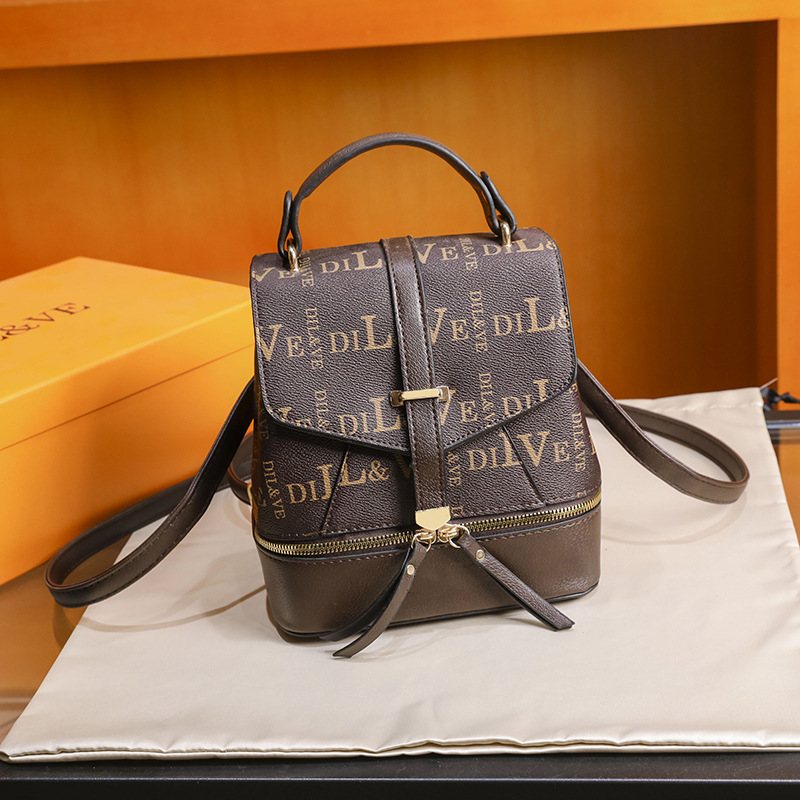 Yeni Omuz Çantası Kadın Moda Baskı Desenli Çok Yönlü Kız Öğrenci Japon Kore Okul Çantası Büyük Kapasiteli Küçük Sırt Çantası_voghion.com