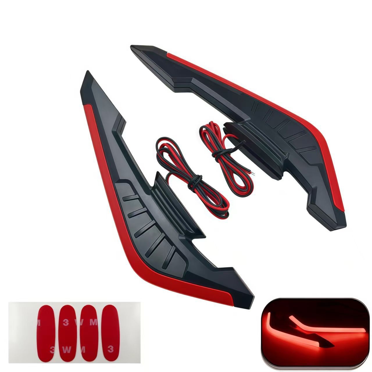 Motorcycle Scooter Modification Parts Led Lights Body Decoration Stickers Wind Wings Wind Blades Anti-Scratch Claw-Shaped Side Wind Blades