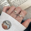 One size brand retro ring, silver 925 sample, internet celebrity, European style, on index finger