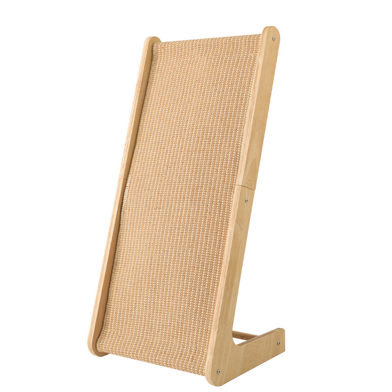 Almohadilla de agarre para gatos vertical en forma de L, resistente al desgaste y sin caspa, sofá anti-agarre, juguete para gatos, tabla de agarre para gatos de sisal de madera maciza