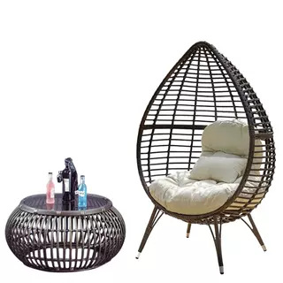 Silla de vid colgante azul balcón doméstico sala de estar patio columpio suelo perezoso ocio sofá silla creativo nido de pájaros cesta colgante