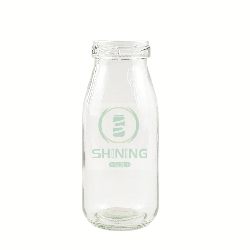 批发圆形透明饮料瓶牛奶银耳羹瓶子酸奶瓶食品级耐高温密封玻璃瓶
