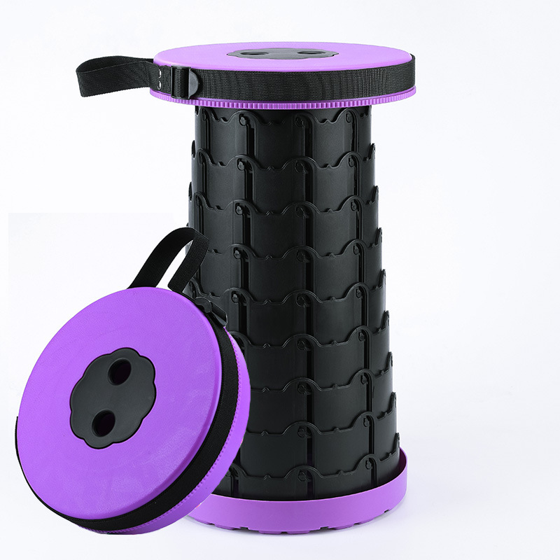 Taburete arco iris retráctil pequeño banco doméstico taburete de pesca ajustable portátil al aire libre asiento de cola de mano Maza