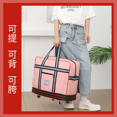Manufacturer direct sale large capacity air transport travel bag with wheels, expandable moving shipping bag, foldable