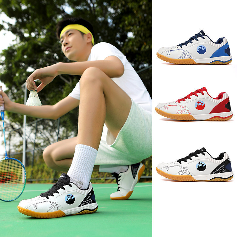 Men's and women's badminton shoes with tendon soles, student sports shoes, shock-absorbing, non-slip, breathable, suitable for table tennis, volleyball, and tennis