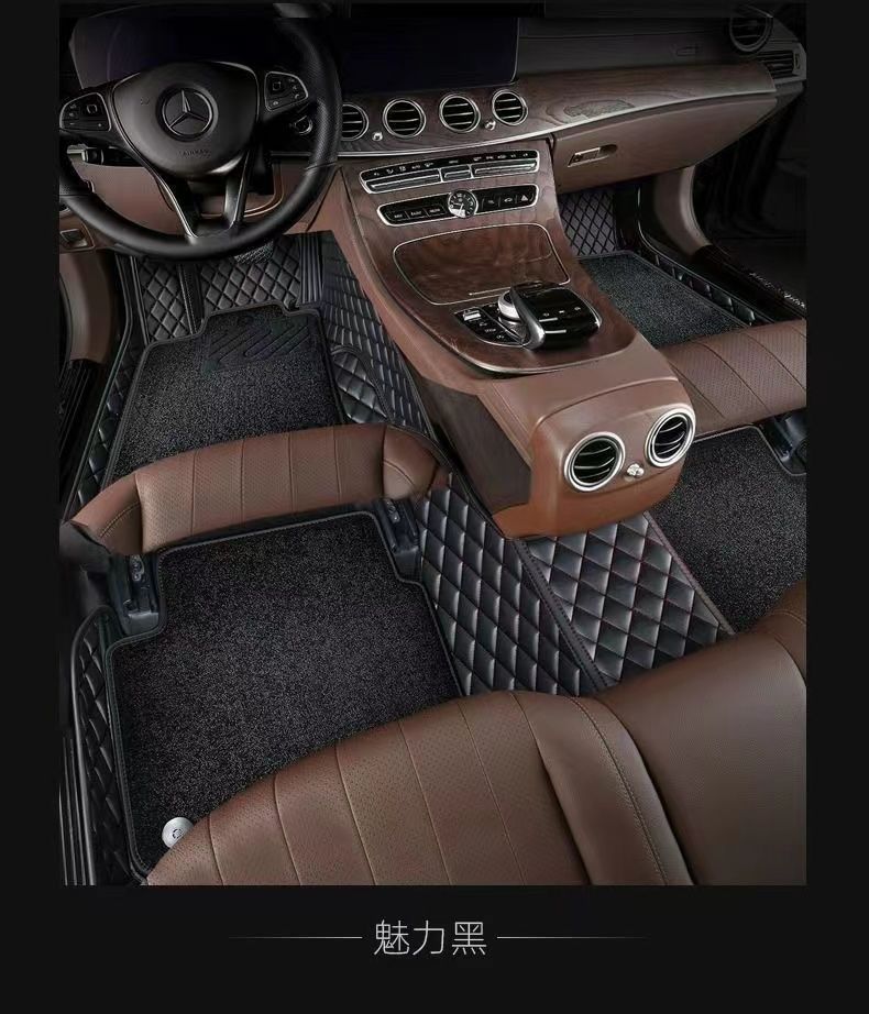 Special car mat fully surrounded by five-seat double-layer universal environmental protection tasteless dirt-resistant wear-resistant high-end foot mat