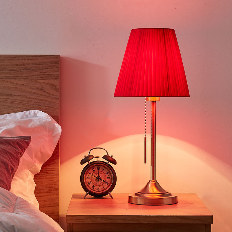 Red table lamp for bedroom
