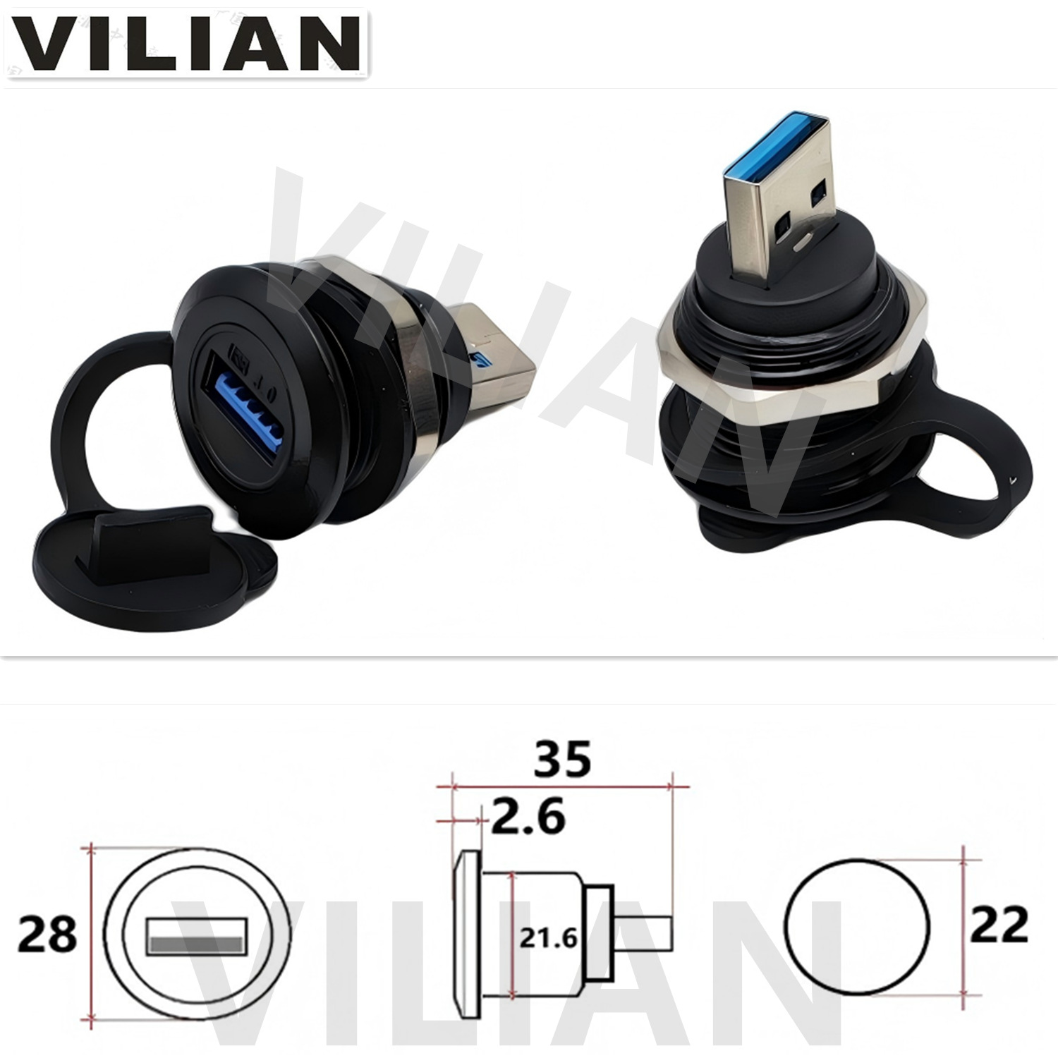 ��尲װM22����RJ45USBĸ�����ղ���DATA����������ͷ���Ӻ���ʽ