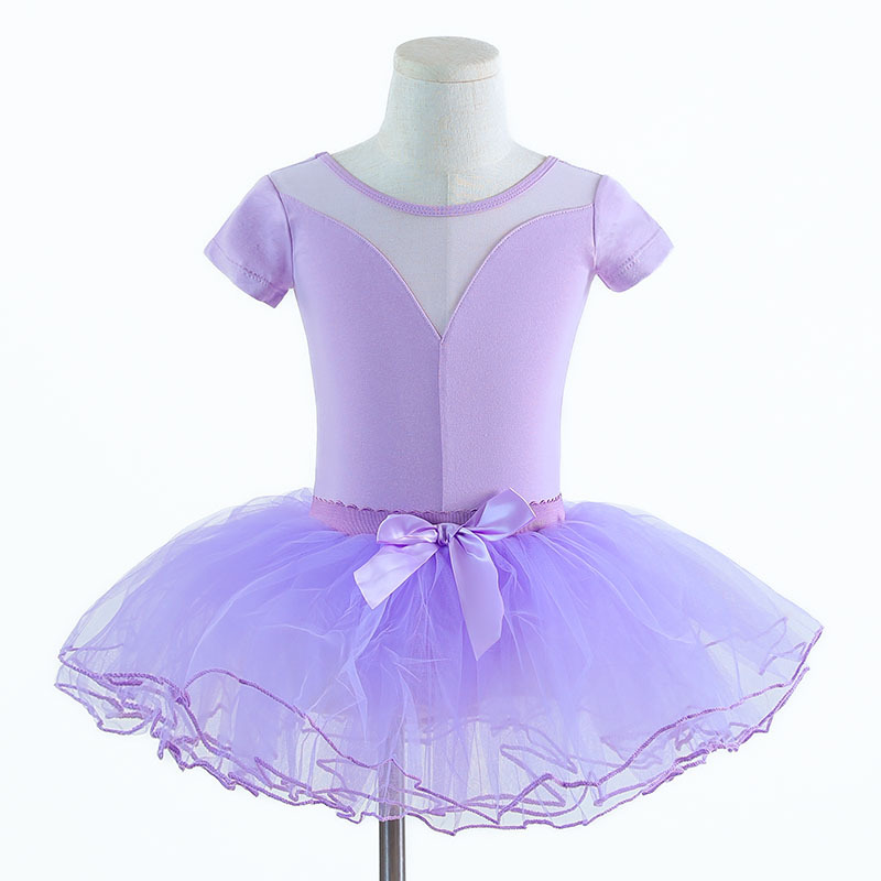 Niños danza uniformes malla empalme ropa de entrenamiento adorable ropa de baile confortable ropa de ballet transpirable image 10
