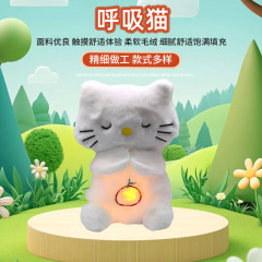 メーカー直営越境新品呼吸猫ぬいぐるみ発光オーディオぬいぐるみ子供が寝人形をあやす