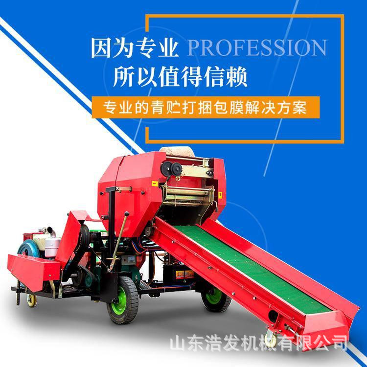 养殖场草料存储打捆机牛场存草秸秆粉碎捆扎机青储自动液压打包机