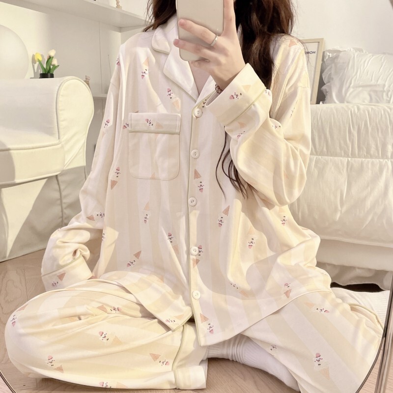 月子服春秋産後3-9月妊婦パジャマ夏の薄いタイプの入院授乳産婦授乳家庭服|undefined