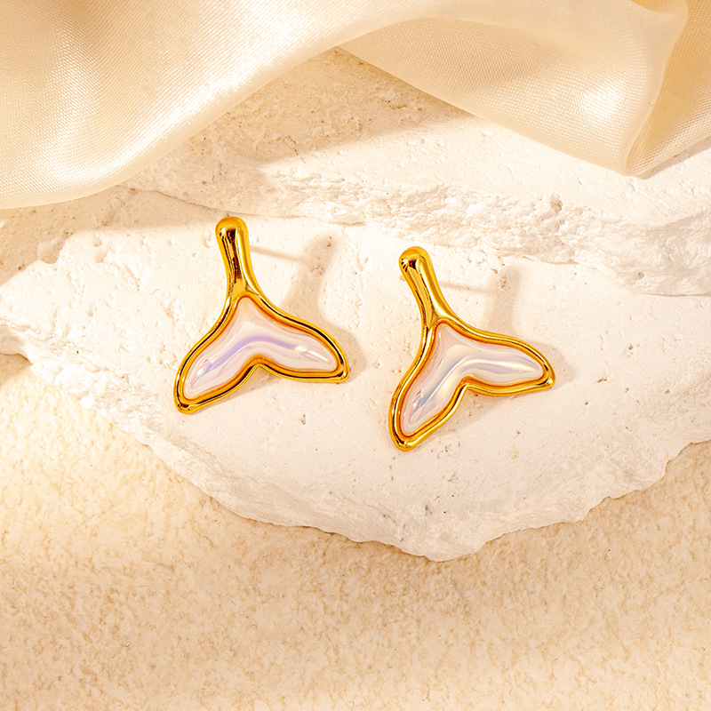 10g Weight 0.03µm Gold Plating Thickness Electroplated Gold Plating Process 201 Stainless Steel Ear Needle Material Golden Plated Plating Material Artificial Pearls Inlay Material Ear Studs Classification 1 Pair Quantity Holiday, Daily Occasion 201 Stainless Steel Material Heart Shape, Fish Tail Pattern Women's Gender Casual, Simple Style, Streetwear Style Plating Craft 1 Pair Casual Simple Style Streetwear Heart Shape Fish Tail Plating 304 Stainless Steel Ear Studs 8
