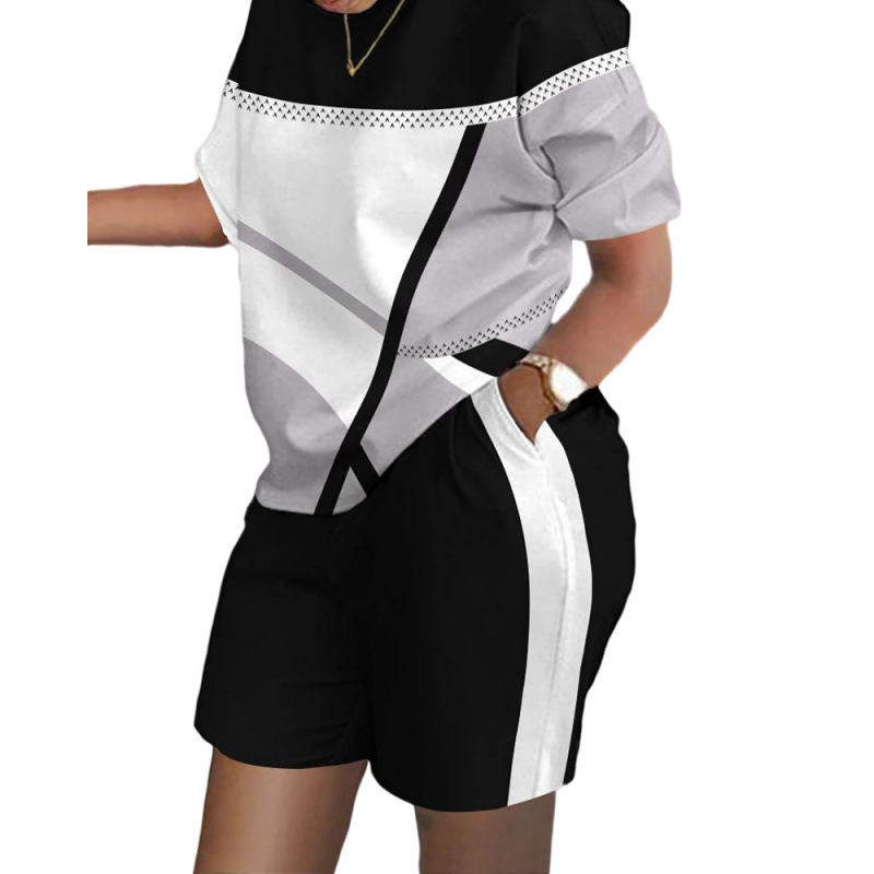 블랙 및 그레이 체크 무늬 프린트