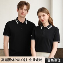 跨境外贸冰丝蚕蛹蛋白间色领商务高端POLO衫男女2026新款夏季轻薄