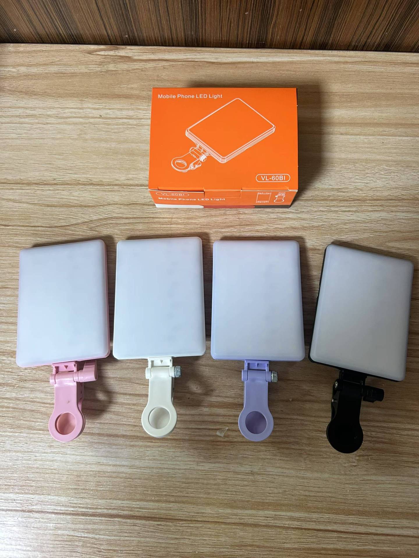 VL-60BI夹子补光灯直播手机拍照摄影专用随身便携式RGB氛围灯补光