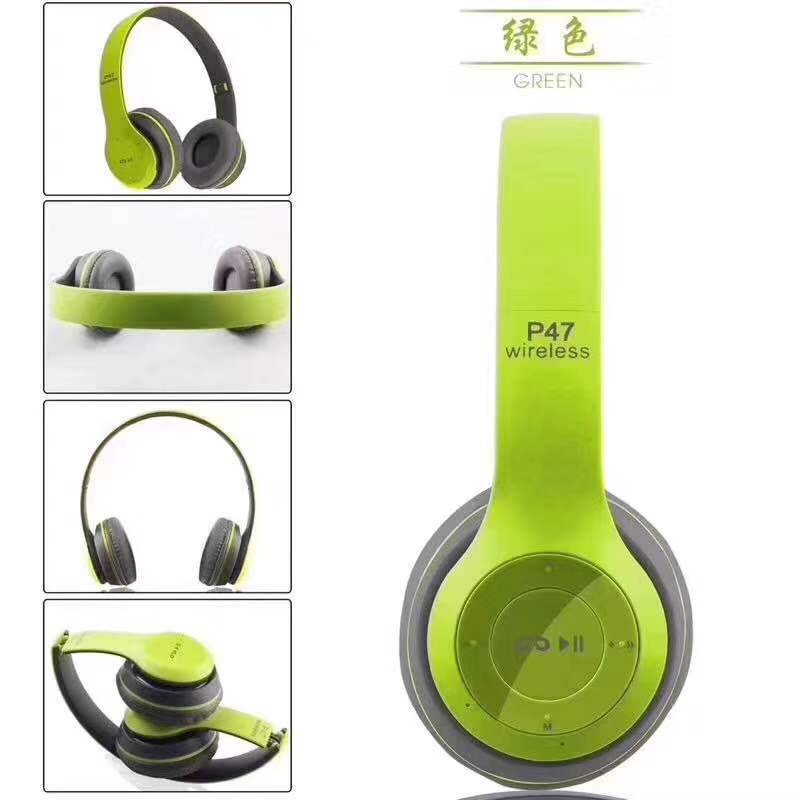 P47 caliente transfronterizo auricular Bluetooth subwoofer plegable auriculares inalámbricos auriculares venta directa de fábrica al por mayor