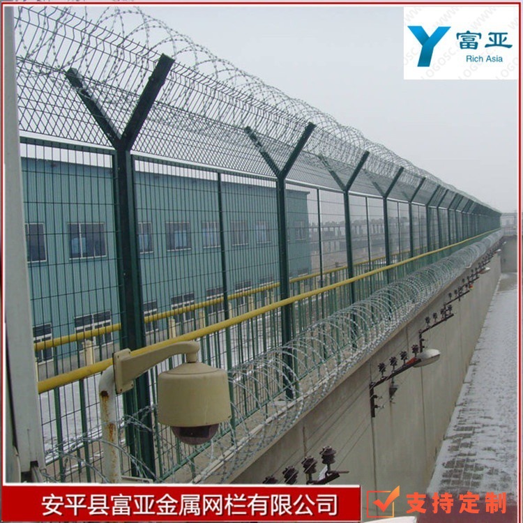 监狱防护网安平围栏围墙加高护栏网仓库护栏隔离网Y型隔离网