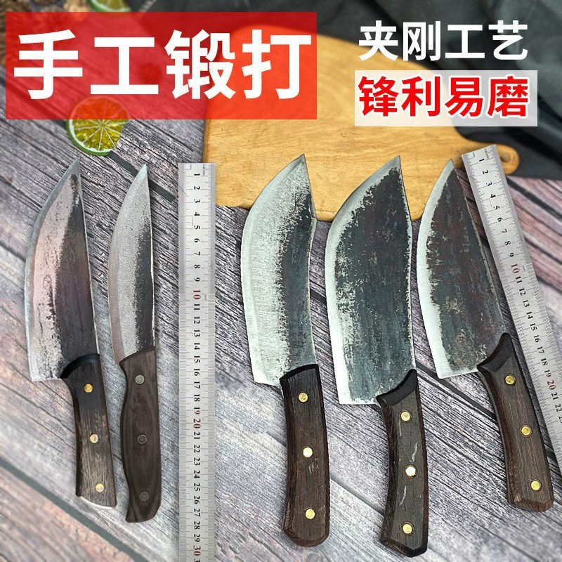 Нож для резки костей ручной ковки для очистки и умерщвления свиней, крупного рогатого скота и овец Специальный нож Meat Joint Factory для коммерческой продажи мяса Мясник