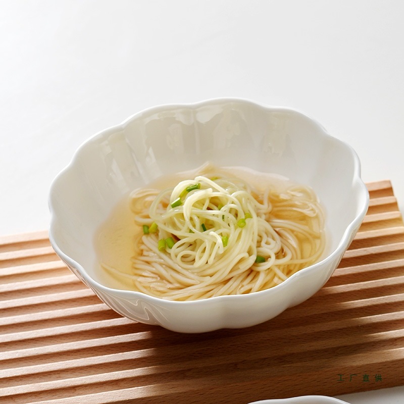 クリエイティブボーンチャイナ和風花びらボウル麺ボウル大スープボウルディップボウルフレンチデザートボウルセラミックサラダボウル|undefined