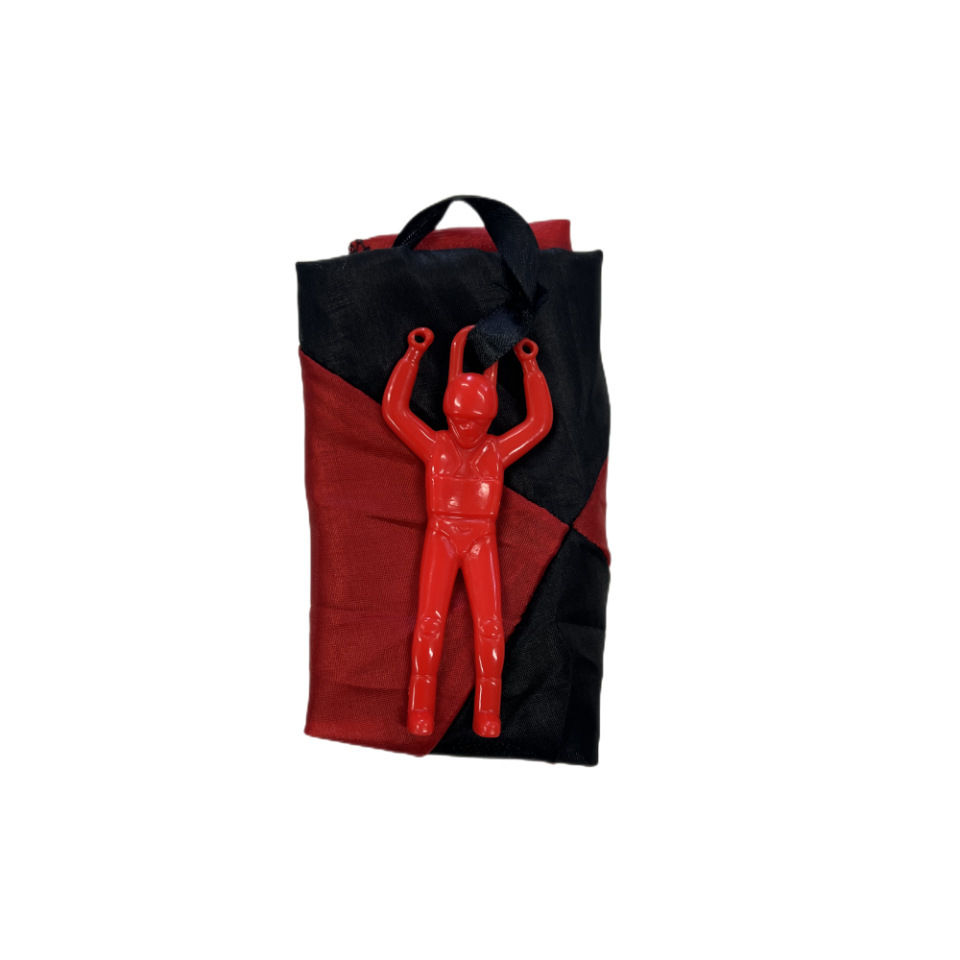 손을 든 낙하산 빨간색