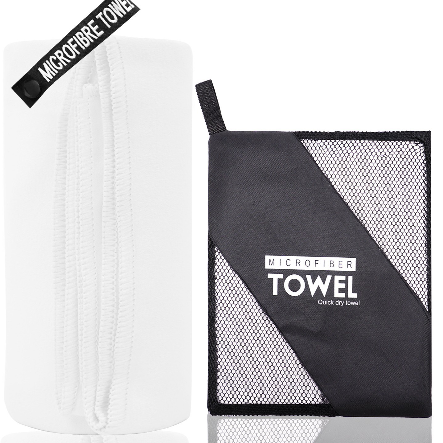 Toalla deportiva de secado rápido de terciopelo de doble cara de Amazon Yoga transfronterizo Toalla de baño de secado rápido de natación deportiva de microfibra