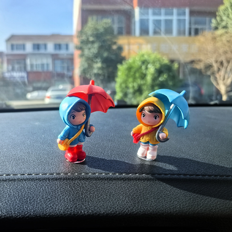 Lindo paraguas de dibujos animados niña decoración de coche accesorios de coche coche consola central de coche productos de decoración de ventana
