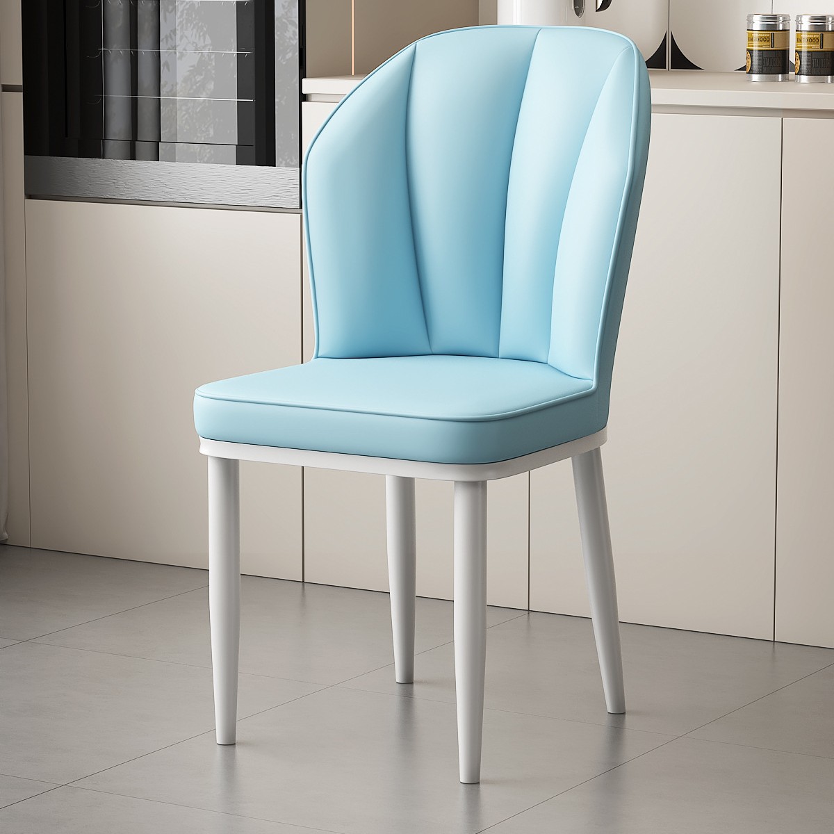 하늘색-흰색 다리 [크림 스타일] 빵 의자 업그레이드 및 강화 버전