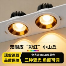 彩虹小山丘射灯双眼皮嵌入式客厅无主灯LED筒灯洗墙灯孔开孔75mm