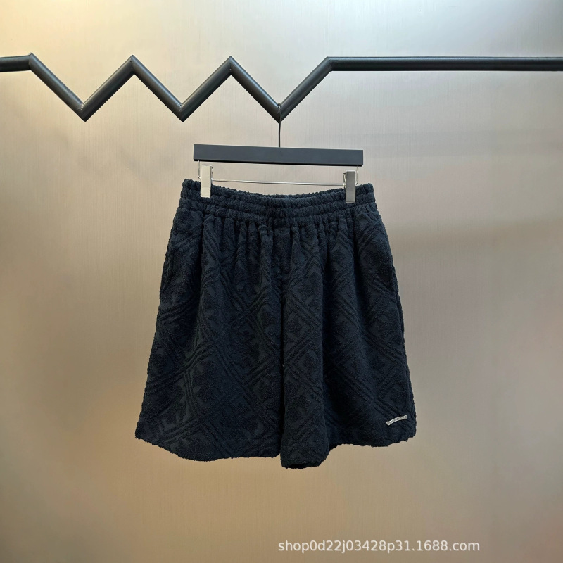 High-End Version of Ch Brand 26Ss Jacquard Logo Shorts, Casual Versatile Commuter Shorts, Unisex Five-Point Shorts