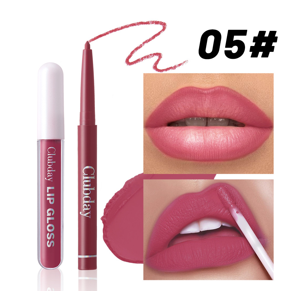Clubday Long-lasting Velvet Matte Lip Gloss and frosted Outlining Lip Pen 6+6 Set, easy-to-Apply lipstick pen undefined