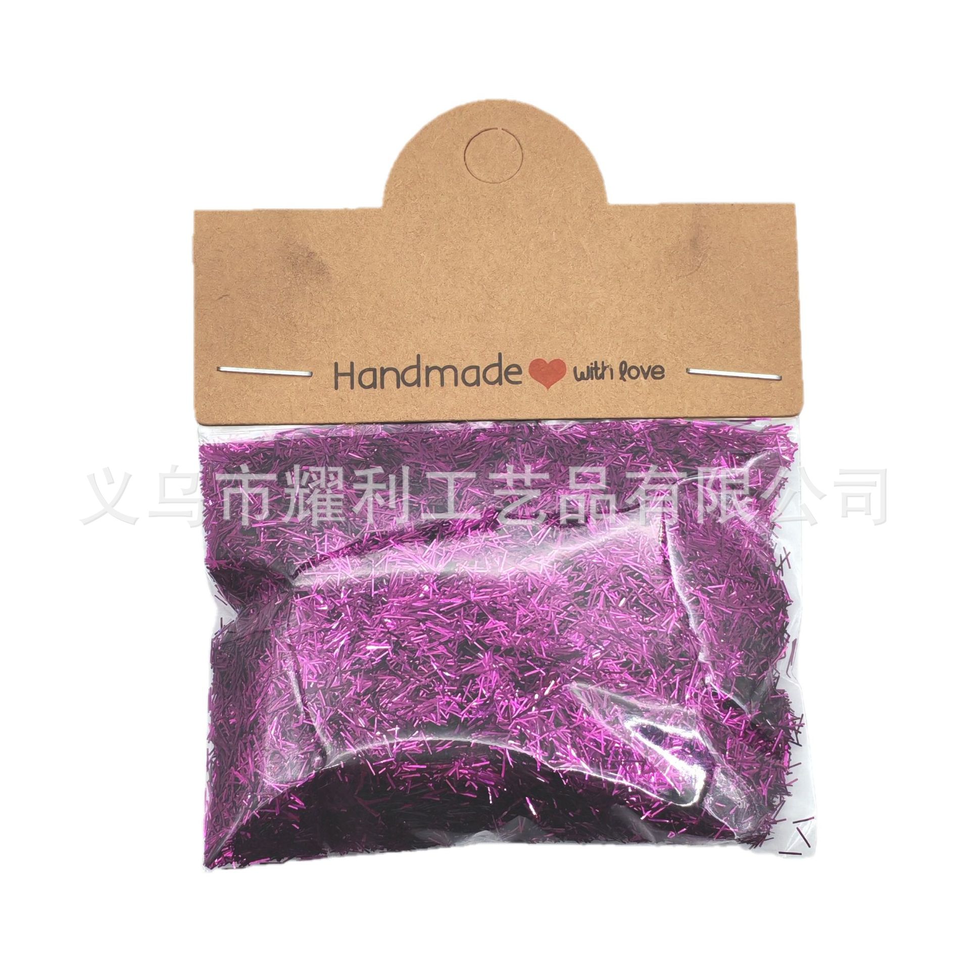 Polvo de cebolla láser de pierna larga pelo de forma especial sequinilla de manicura goteo DIY largo relleno decorativo pet reflectante transfronterizo image 18